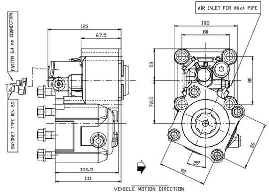 Nebenantrieb PTO P86Z2P10294 Eaton-Fuller, Nissan, Scania, Volvo, ZF. 