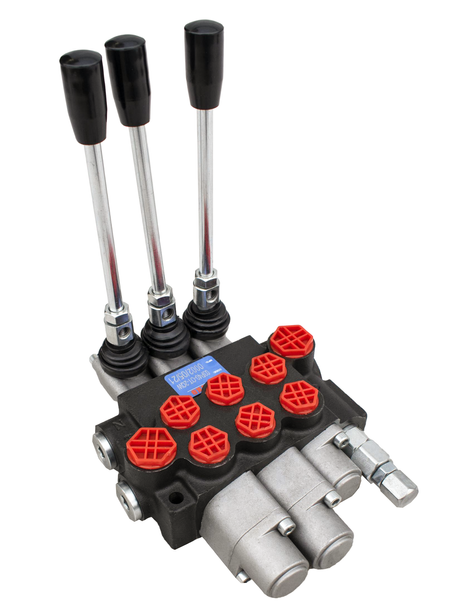 Rozdzielacz hydrauliczny PRESKO  3-sekcyjny 40l z dwiema sekcjami pływającymi