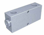 Double plug type check valves with ON-OF opening