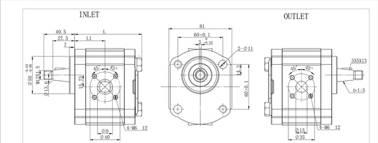 Hydraulic gear pump 0510315304