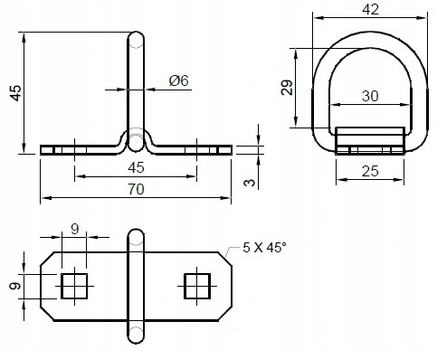 UCHWYT MOCOWANIA ŁADUNKU PODŁOGOWY PASA PRZYCZEPKA