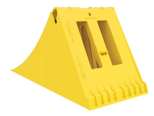 Wheel chock with sheet metal E53 yellow