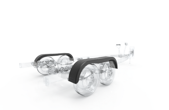 Tandem trailer fenders