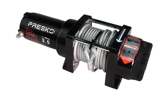 Wyciągarka elektryczna PRESKO T-REX 12V 1,5T QUAD PŁUG ATV UTV LINA STALOWA
