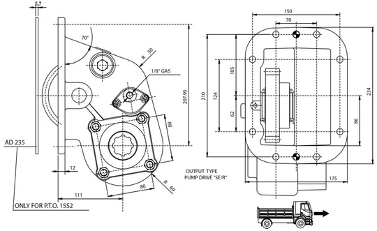 Power take-off PTO P15S2P11294 SCANIA