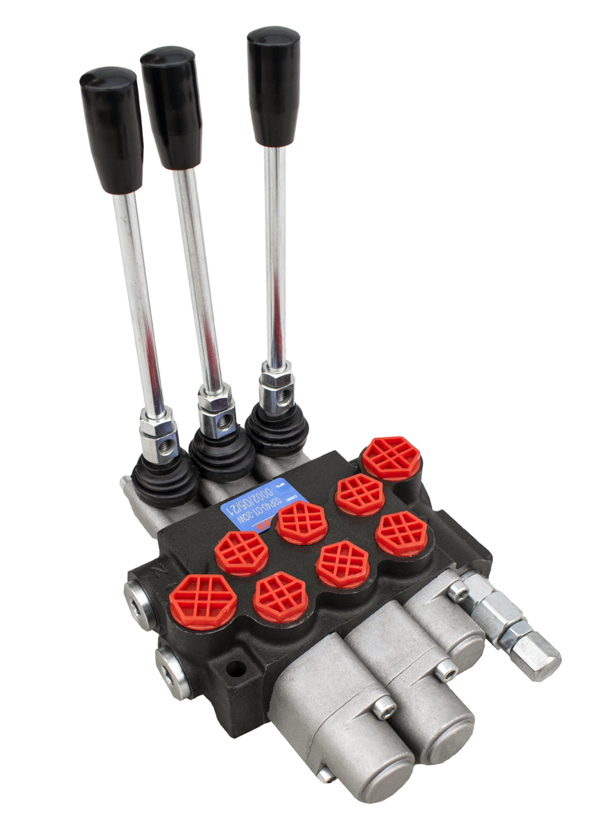 Rozdzielacz hydrauliczny PRESKO  3-sekcyjny 40l z dwiema sekcjami pływającymi