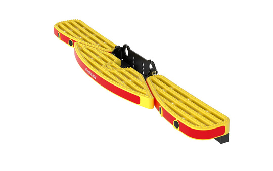 Footstool for VAN PEDDY van with towbar mounting option 3-part yellow