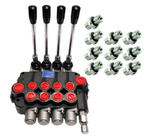 PRESKO Directional Control Valve, 4-way, 80 l, hose nipples