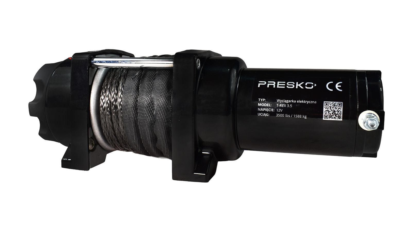 Wyciągarka elektryczna PRESKO T-REX 12V 1,5T QUAD PŁUG ATV UTV SYNTETYK