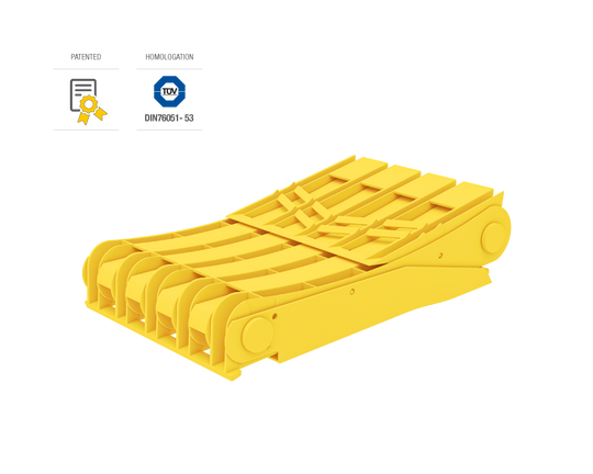 ORIGAMY E53 yellow folding wheel chock with sheet metal 