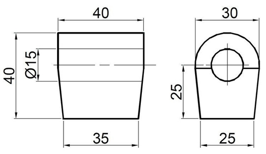 Hinge handle 20096110