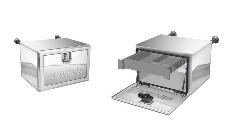 Premium stainless steel toolbox Bawer E8 153 max load 70kg
