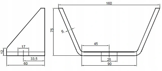 BUILT-IN BRACKET CONSOLE STEEL FRAME HOLDER