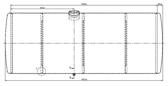 Mann Kraftstofftank Aluminium 600l