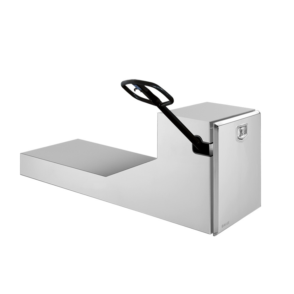 Edelstahl-Palettenbox ohne Auffahrrampe