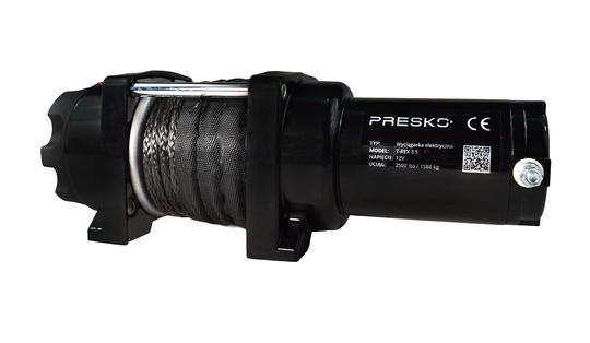 Wyciągarka elektryczna PRESKO T-REX 12V 1,5T QUAD PŁUG ATV UTV SYNTETYK
