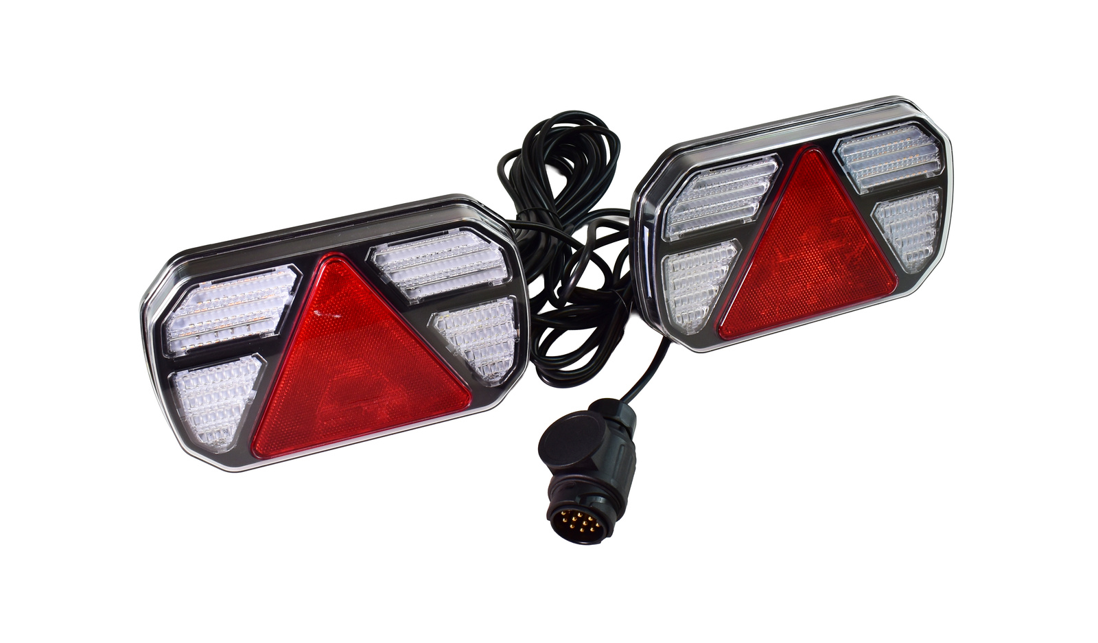 Zestaw lamp do przyczepy, przewód 7,5 m, 13 pinowa, LED