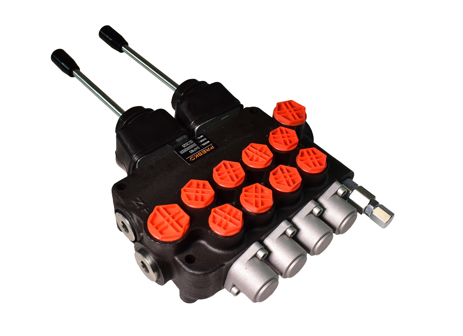 Hydraulic Directional Valve 4 sectional 80l 2x joystick original Presko