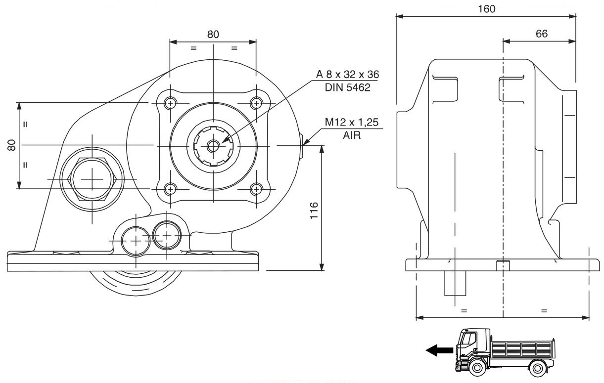 Power take-off PTO P832658111P SCANIA