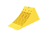 Wheel chock with sheet metal E36 yellow