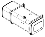 Aluminium-Dieseltank 500l 1600x500x640