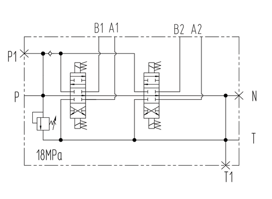 Hydraulic Directional Valve Presko , 3-section electrically controlled 12V