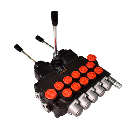 Hydraulik-steuerventil 5-teilig 80l 2x Joystick 1x PRESKO Hebel
