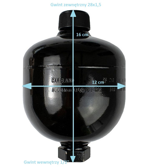 PRESKO Hydraulic accumulator 0,75l, charged 50 bar