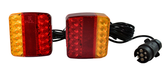 Zestaw lamp LED do przyczepy, przewód 7,5 m, 7 pinowa
