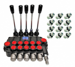 PRESKO Directional Control Valve, 5-way, 80 l, hose nipples