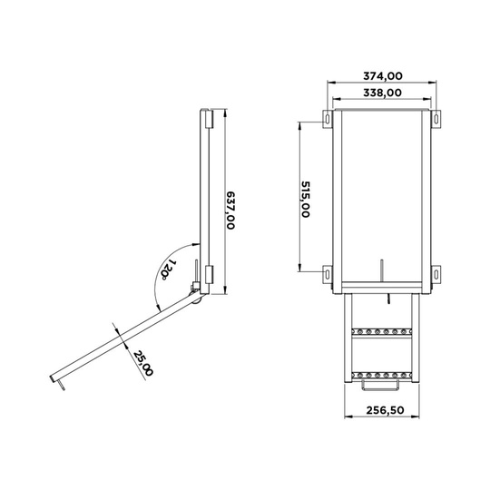 Folding ladder 2 steps