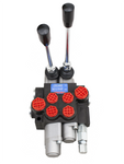Rozdzielacz hydrauliczny PRESKO  2-sekcyjny 40l z sekcją pływającą + zatrzask