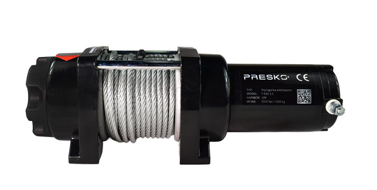 Wyciągarka elektryczna PRESKO T-REX 12V 1,5T QUAD PŁUG ATV UTV LINA STALOWA