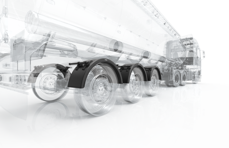 Kotflügel mit verstellbaren Halterungen für Anhänger