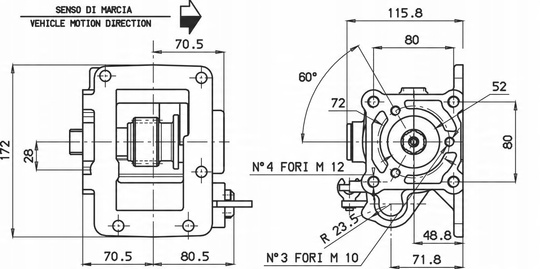 Przystawka odbioru mocy PTO P18G1M31201 MITSUBISHI