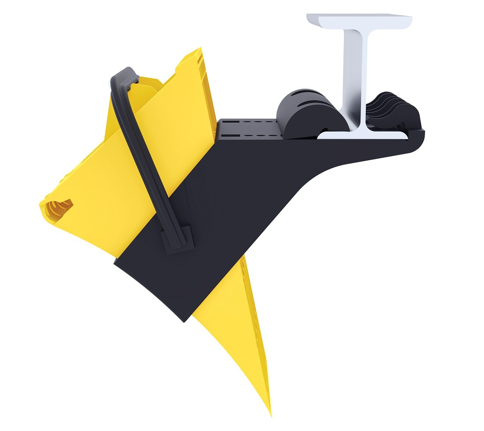 E53 plastic wedge bracket for mounting to the trailer frame at an angle of 130