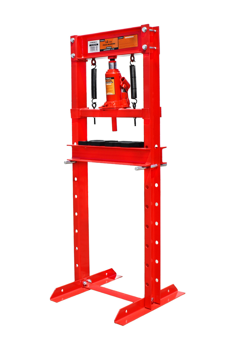 Prasa hydrauliczna warsztatowa 12 T ton + zestaw pryzm Oryginalna PRESKO