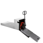 Stainless steel pallet box without entry ramp