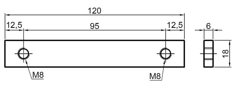 BM120 zinc hinge plate