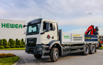 MAN TGS 26.440 6×4 z żurawiem HDS FASSI F195A.1.23 i zabudową skrzyniową